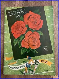 2 VTG 1954 ROSE BOWL FOOTBALL TICKETS & Program UCLA vs MICHIGAN STATE