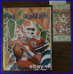 2000 Orange Bowl Full Ticket Stub & Program Tom Brady Last College Game Michigan