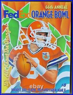 2000 Orange Bowl Program Michigan vs Alabama NCAA Football Tom Brady
