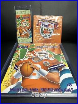 2000 Orange Bowl Ticket Stub Tom Brady Final Collegiate Game + Program & Patch