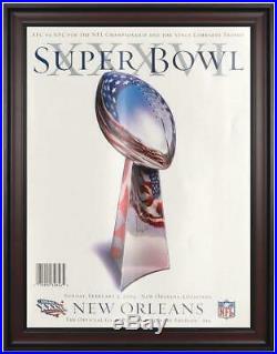 2002 Patriots vs Rams 36x48 Framed Canvas Super Bowl XXXVI Program Fanatics