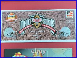 2003 Ohio State Football Fiesta Bowl Custom Framed Program & Postmarked Envelope