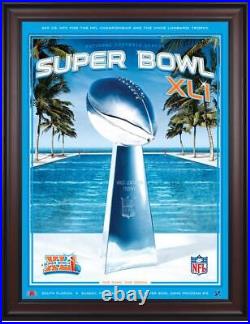 2007 Colts vs Bears Framed 36 x 48 Canvas Super Bowl XLI Program Fanatics