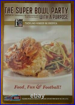 2008 THE SUPER BOWL PARTY WITH A PURPOSE Program with 18 autographs Carl Eller