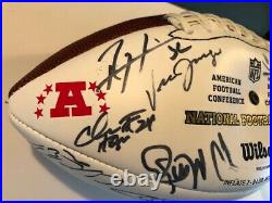 2009 NFL AFC Hawaii Pro Bowl Signed Autographed Football Manning LOA with Program