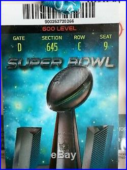 2017 Super Bowl LI 51 Authentic Ticket & Lanyard (Patriots/Falcons/Brady)
