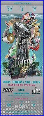 2020 Super Bowl 54 LIV Full Ticket PLUS Program Lanyard Chiefs 49ers Mahomes MVP
