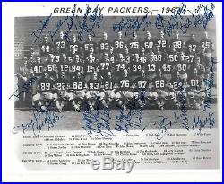 24 Player signatures on a Team Photo of the 1967 Green Bay Packers Super Bowl II