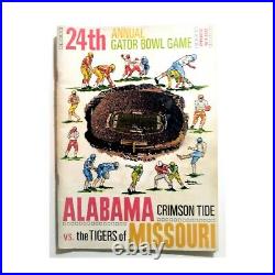 24th Gator Bowl Alabama vs Missouri NCAA Football Game Program 1968