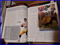 2pc Rare Leather Official Super Bowl XL & XLIII Program Book Hard Cover New