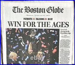 7 Tom Brady Patriots Super Bowl Championship Newspapers PLUS Both Retirements