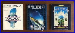 (9) Super Bowl Official Game Programs from 1986 to 1994 Collector's Grade