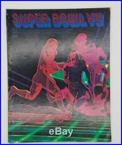 973 Super Bowl VII (7) Game Program Redskins Vs Miami Doplhins Los Angeles