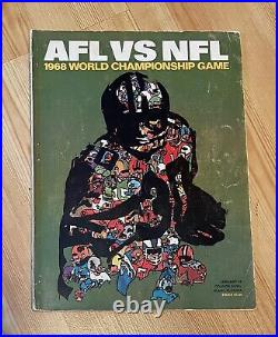 AFL vs NFL 1968 World Championship 2nd Super Bowl Program Packers vs. Raiders