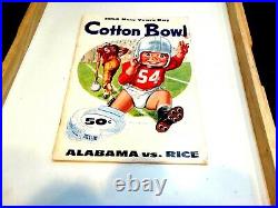 Alabama/Rice 1954 Cotton Bowl Classic Football Program 1/1/1954