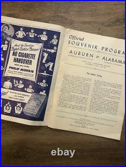 Alabama Vs. Auburn 1949 Football Program Original Vintage Iron Bowl Memorabilia