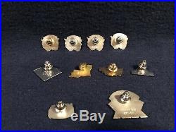 Blowout Sale (10) Super Bowl Press Pins 18,19,22,24 And 29 Near Mint Condition