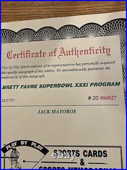 Brett Favre signed & Framed Super Bowl XXXI Program