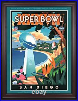 Buccaneers vs Raiders Framed 36x48 Canvas Super Bowl XXXVII Program