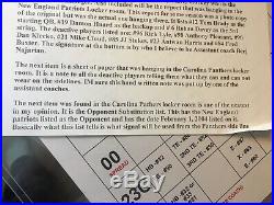Carolina Panthers Patriots Game Used Defensive Super Bowl 38 Sheet Tom Brady 1/1