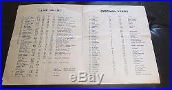 Chicago Bears Vs Camp Grant Football Program 8/22/1942 Bell Bowl Camp Grant ILL