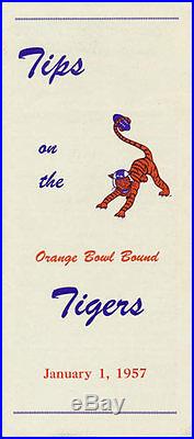 Clemson Tigers RARE 1957 Orange Bowl Media Guide NCAA Football College program