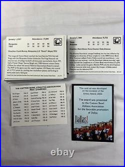 Cotton Bowl Athletic Assoc. Souvenir Program Cards 4/27/2000 Emery Award Lunche