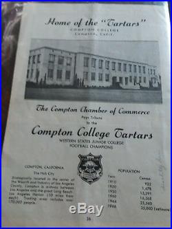 Dec 7 1946 1st Little Rose Bowl Compton vs Kilgore Football Program Very Cool