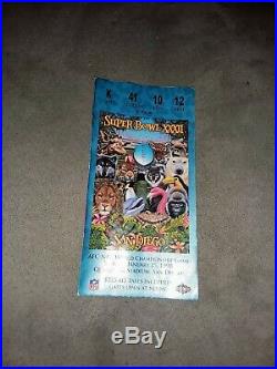Denver Fan's Dream-' Super Bowl 32 Authentic Ticket Stub, Program, Egg, & Pin