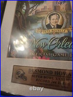 Desmond Howard Signed Super Bowl XXXI Program Auto Autographed Limited Ed. /244