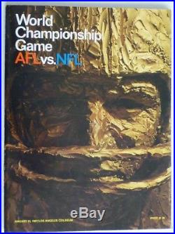EXCELLENT 1st Super Bowl Program Book World Championship Game AFL-NFL 1967