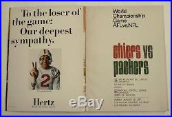EXCELLENT 1st Super Bowl Program Book World Championship Game AFL-NFL 1967