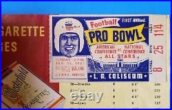 First Annual 1951 GAME TICKET STUB & NFL Pro Bowl All Star Football Program