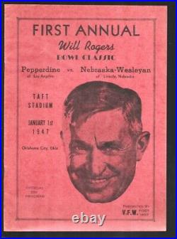 First Annual Will Rogers Bowl Classic Football Game Program
