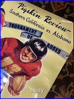 Football Rose Bowl January 1, 1946 Southern California vs Alabama 4 x 3 poster