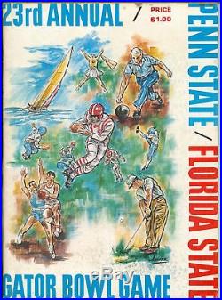 Gator Bowl NCAA Football Game Program 1967-FSU vs Penn State-FN