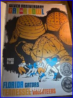 Gator Bowl NCAA Football Game Program 1969-FL vs Tenn-FN Gator bowl assoc silver