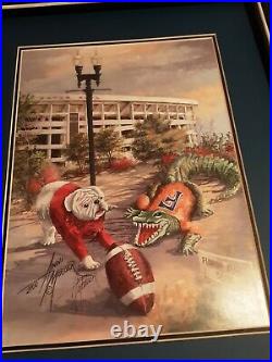 Georgia/Florida Gator Bowl Football Print By Anni Moller