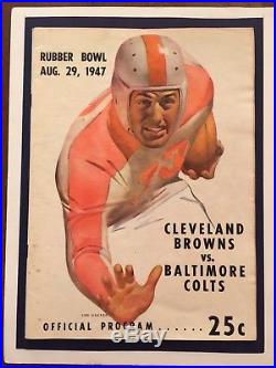 Historic 1947 Rubber Bowl Cleveland Browns vs Baltimore Colts 1st Year COLTS
