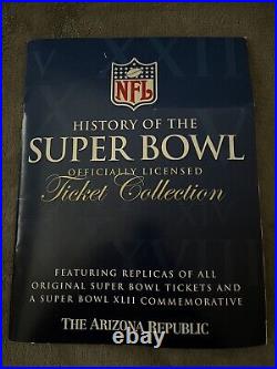 History of the NFL Super Bowl Officially Licensed 41 Replica Tickets