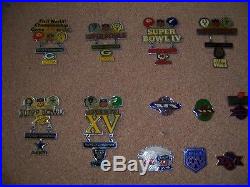 Incredible Super Bowl Football Lot Pins Signed Buttons Programs Graded More