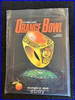 Jan 1 1988 Orange Bowl Natl Championship Program Miami Vs Oklahoma Nice M623