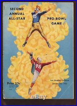 Jan 12 1952 NFL Football Pro Bowl Program