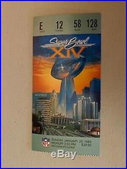 Jan. 20, 1980 Super Bowl XIV Ticket Stubs Three (3) ORIGINAL & Souvenir Program