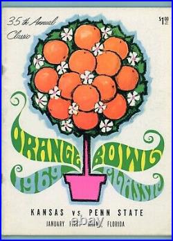 January 1, 1969 35th Annual Orange Bowl Kansas vs Penn State Football Program