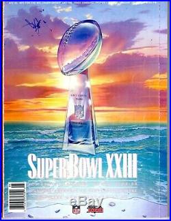 Joe Montana auto SB Photo Super Bowl Programs/Magazines S. I. SF 49er magazines