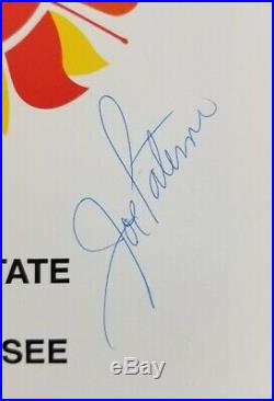 Joe Paterno Signed Penn State 1991 Fiesta Bowl Kickoff Luncheon Program JSA COA
