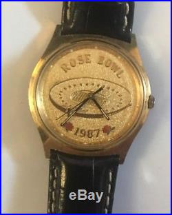 Jostens Football Rose Bowl 1987 Arizona State Michigan Wristwatch Watch RUNNING