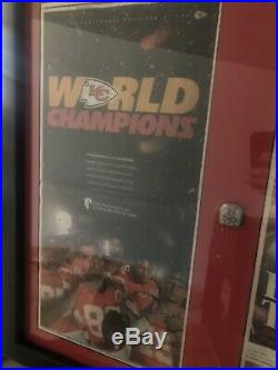 KC Chiefs Super Bowl Commemoration with SB Rep Ring Framed