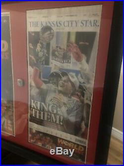 KC Chiefs Super Bowl Commemoration with SB Rep Ring Framed